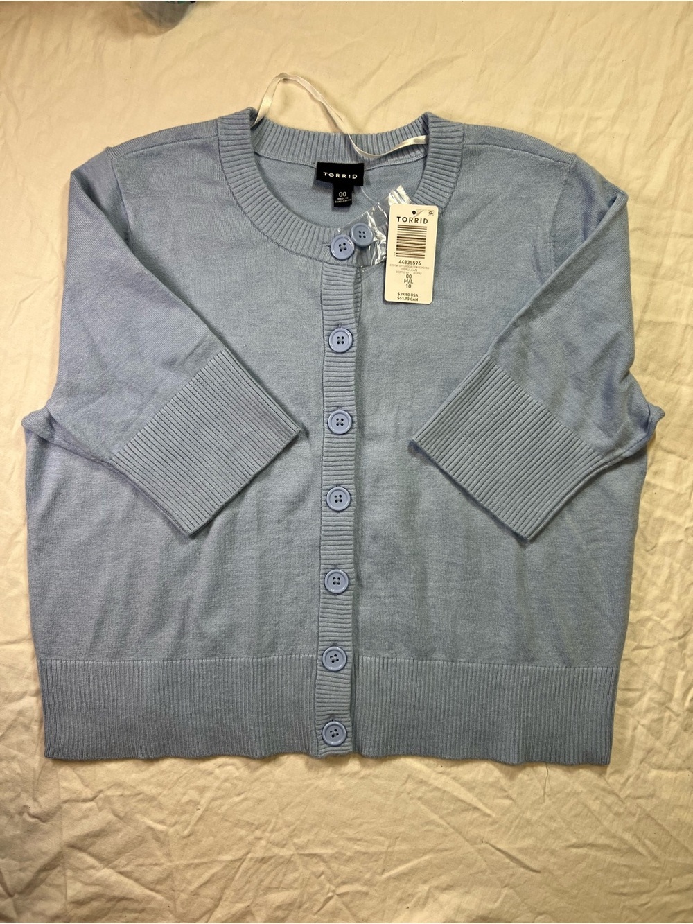 torrid Powder Blue Button-Up Women's Cardigan